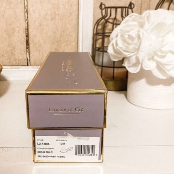 Louise et Cie Lo-Aydia Coral Multi Brush Print Fabric Slides - Picture 9 of 9